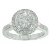 2.14 Ct Women's Round Cut Diamond Halo Engagement Ring